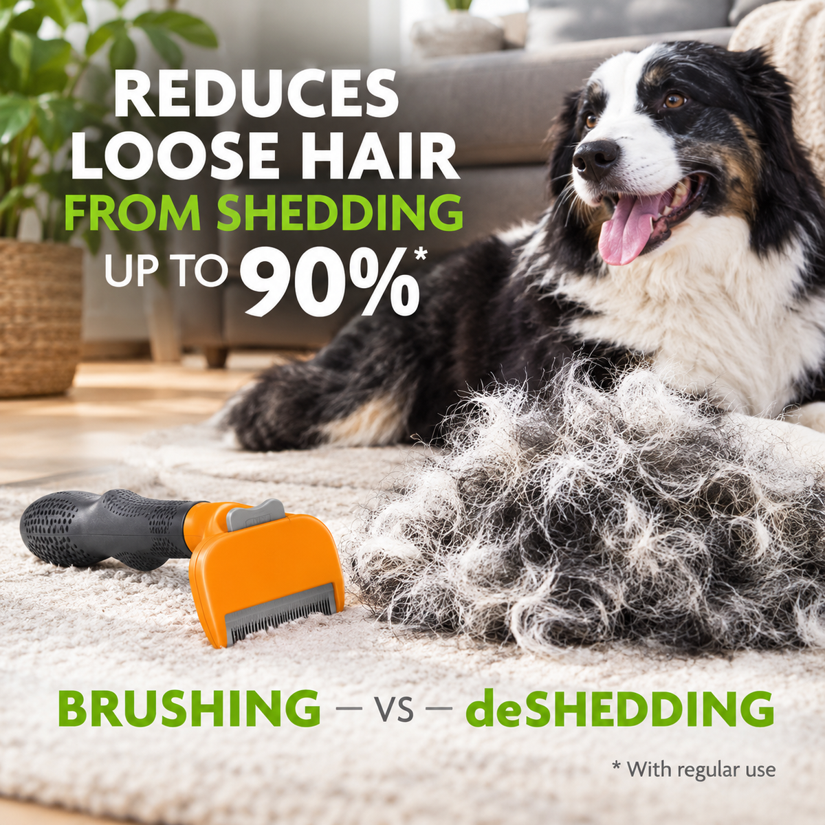 Dog Undercoat Deshedding Tool